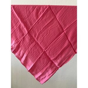 Vintage Bottega Veneta Silk Scarf Traditional Woven Pattern 33"x33" Pink